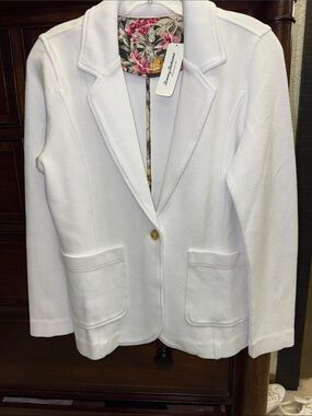 Tommy Bahama White Knit Notch-Lapel BlazerNWT size XS
